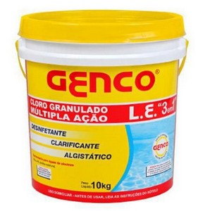 Cloro Granulado Múltipla Ação 3 em 1 - 10 Kg - Genco L.E.