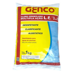 Cloro Granulado Múltipla Ação 3 em 1 - 1 Kg - Genco L.E.