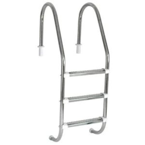 Escada Tradicional 1.1/2" com 3 Degraus de Inox