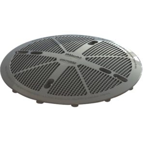 Tampa FSB para Dreno de Fundo Prata com Kit Parafusos