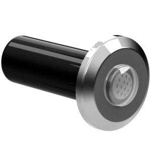 Luminária Hiper Led RGB 9 W Corpo ABS Frontal Inox para Tubo 25 mm Cabo 1,5 m